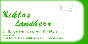 miklos landherr business card